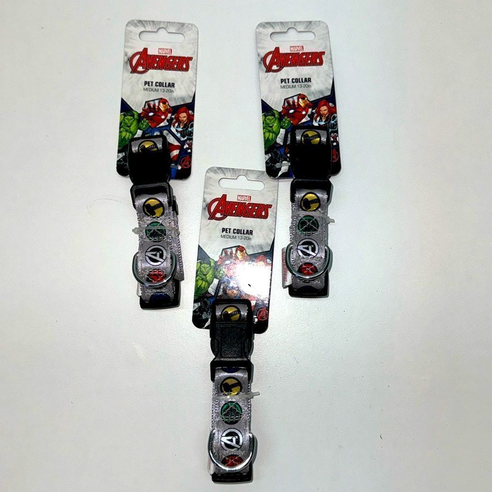 🔥3 pc bundle Marvel avengers pet collar Sz M 13-20 in New
